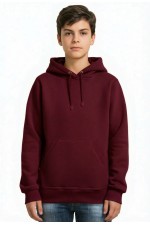  Bordo Hoodie teenage Classic S-38-40-Teenage-(Подростковый)    Подростковая бордовая толстовка худи классическая 320гр/м.кв 