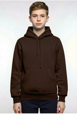 Подростковая коричневая толстовка худи классическая 320гр/м.кв
