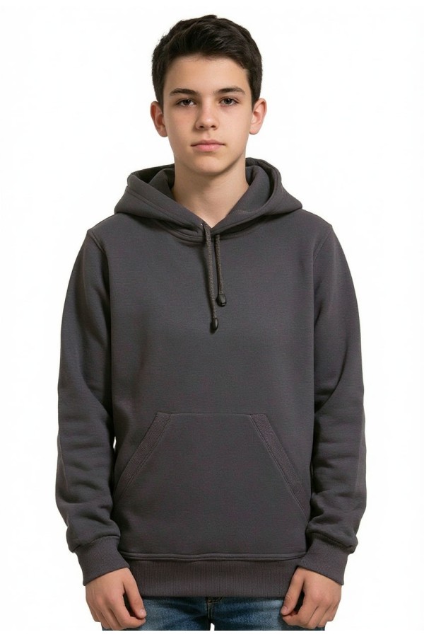 Graphite Hoodie teenage Classic    Подростковая графитовая толстовка худи классическая 320гр/м.кв 