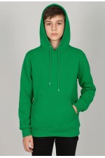  Green Hoodie teenage Classic    Подростковая зеленая толстовка худи классическая 320гр/м.кв 