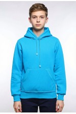  Turquoise Hoodie teenage Classic    Подростковая толстовка худи бирюзовая классическая 320гр/м.кв 