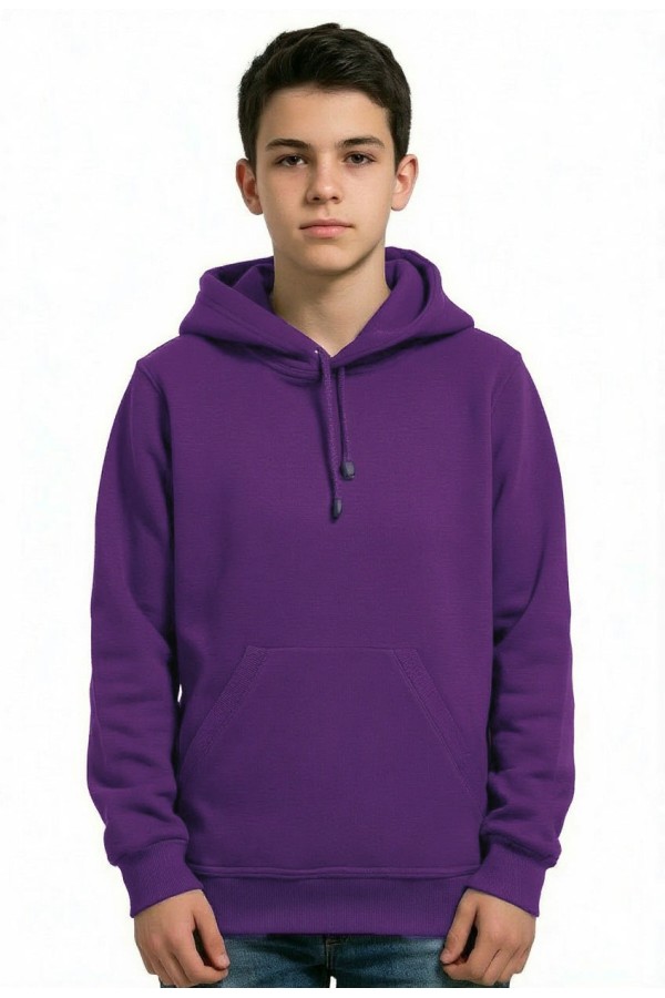 Violet Hoodie teenage Classic L-42-44-Teenage-(Подростковый)    Подростковая фиолетовая толстовка худи классическая 320гр/м.кв 