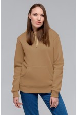  Caramel Color Hoodie Woman Classic XL-46-48-Woman-(Женский)    Женская толстовка худи цвет карамель (темный бежевый) классическая 320гр/м.кв 