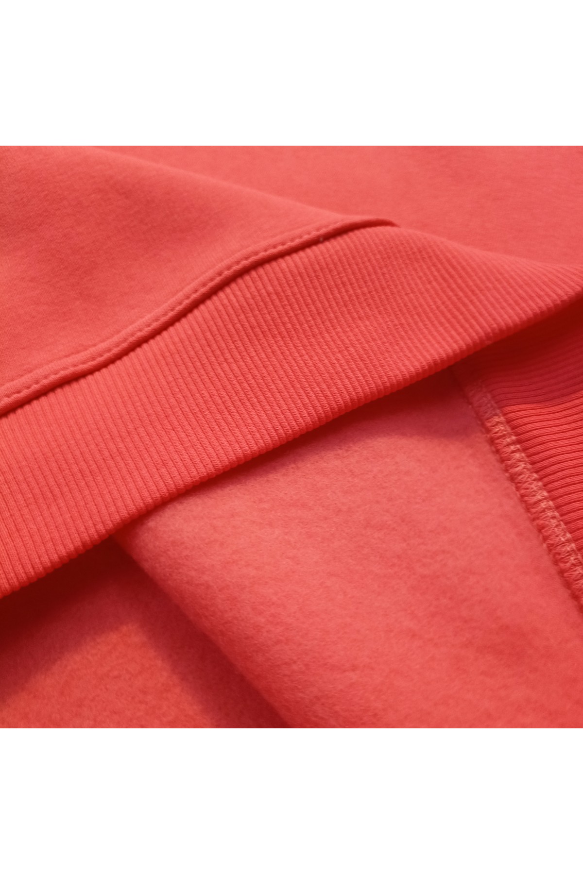 Coral Color Hoodie Woman Classic Женская коралловая толстовка худи классическая 320гр/м.кв — фото 6