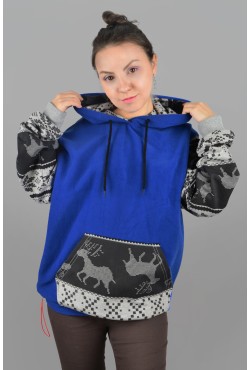 Худи с оленями зимнее женское