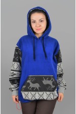  Deer print Hoodie Classic winter 3XL-50-52-Woman-(Женский)    Худи с оленями зимнее женское 