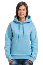 женская голубая худи утепленная женская голубая худи толстовка