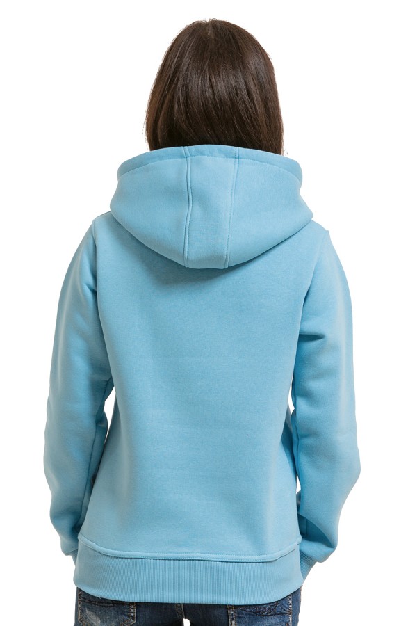 женская голубая худи купить в Москве с доставкой женская голубая худи пошив печать производство