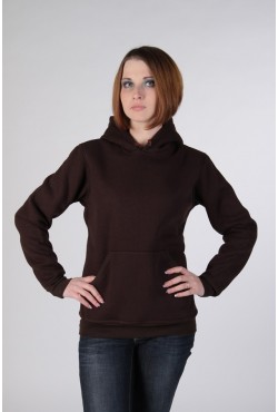 Brown Hoodie Woman Classic Женская коричневая толстовка худи классическая 320гр/м.кв