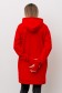 Удлиненная толстовка красная женская с прорезью для большого пальца   Магазин Толстовок DG LONG - худи и свитшоты УДЛИНЕННЫЕ без начеса на петле Диагональ