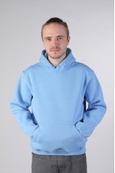 Blue Hoodie Man Classic Мужская небесно-голубая толстовка худи классическая 320гр/м.кв 