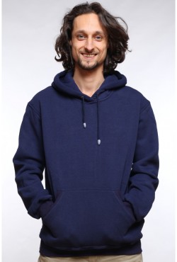 Dark Blue Hoodie Man Classic Мужская темно-синяя толстовка худи классическая 320гр/м.кв