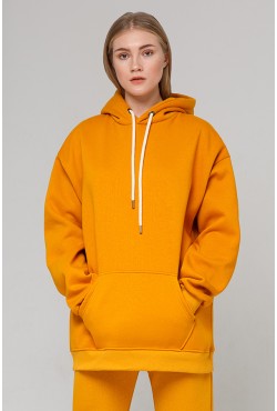 Горчичное худи оверсайз женское