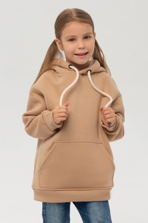 Детское худи Оверсайз Бежевое - толстовка для ребенка от 3х лет 340гр/м.кв