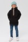 Чёрное детское худи Оверсайз  - толстовка для ребенка от 3х лет 340гр/м.кв   Магазин Толстовок Детский худи оверсайз | Фотографии на мальчиках