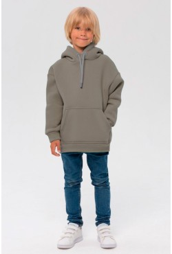 Детское худи оверсайз цвет какао - толстовка для ребенка от 3х лет 340гр/м.кв