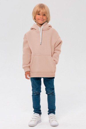 Детское худи оверсайз персиковое - толстовка для ребенка от 3х лет 340гр/м.кв