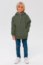  kids hoodie oversize riffle green 2XS-34-Kids-(На_деток)    Детское худи оверсайз цвет болотный зеленый - толстовка для ребенка от 3х лет 340гр/м.кв 
