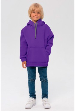 Детское худи оверсайз фиолетовый - толстовка для ребенка от 3х лет 340гр/м.кв