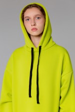 Лаймовое Худи Оверсайз унисекс   Магазин Толстовок Женские теплые худи оверсайз с начесом