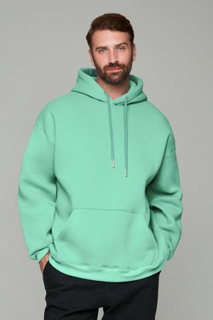 Худи толстовка оверсайз цвет аквамарин