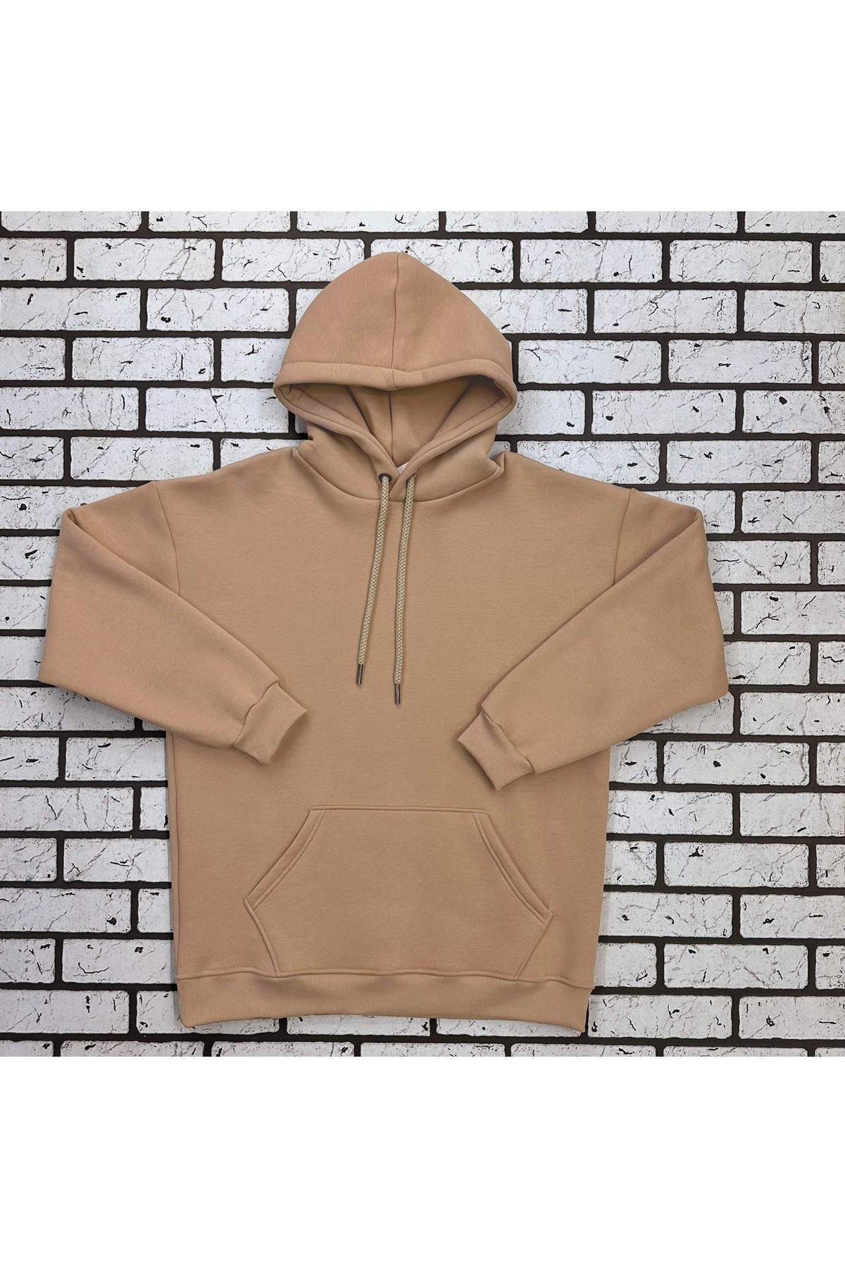 Подростковое худи Oversize UNISEX Бежевый — фото 7