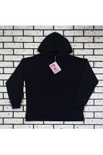 Оверсайз худи без начеса черная женская (унисекс)   Магазин Толстовок Худи оверсайз без начеса женские