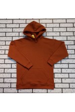 Терракотовая Худи оверсайз унисекс цвет Кэмэл   Магазин Толстовок Женские теплые худи оверсайз с начесом