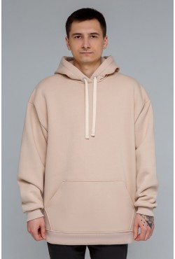 Худи Оверсайз кремовая Мужская (унисекс)