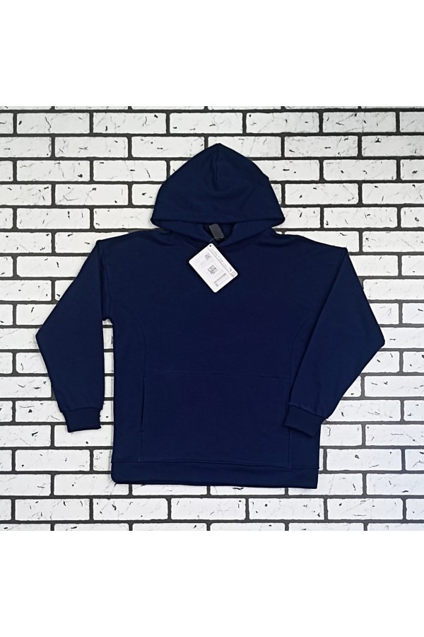 Оверсайз худи петельная без начеса темно-синяя унисекс (мужская)   Магазин Толстовок Худи оверсайз без начеса мужские