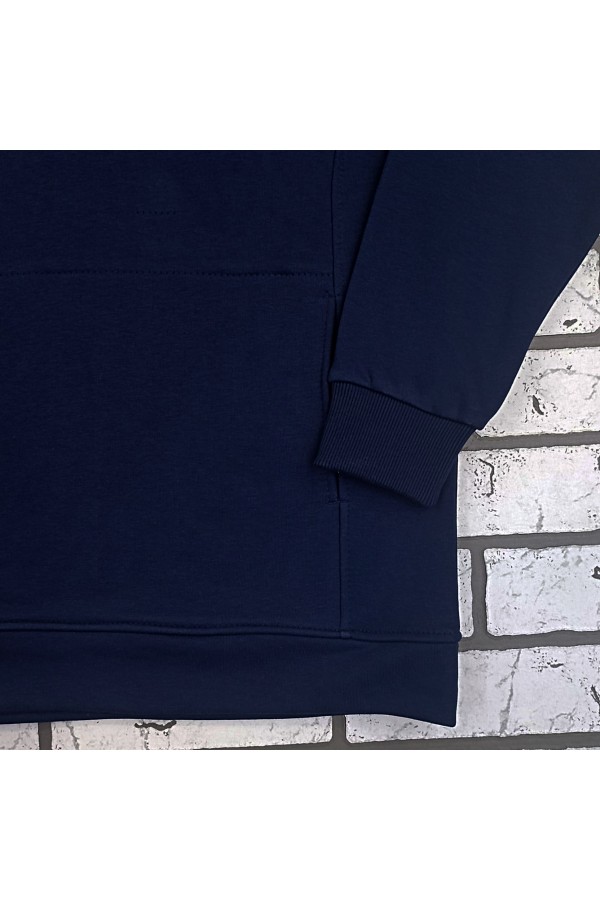 Оверсайз худи петельная без начеса темно-синяя унисекс (мужская)   Магазин Толстовок Худи оверсайз без начеса мужские