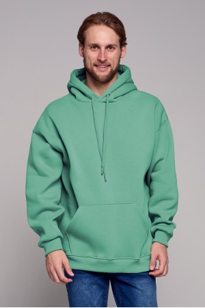 Худи оверсайз цвет Эвкалипт мужская толстовка (унисекс)