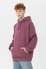 Толстовка худи оверсайз мужская утепленная цвет марсала Oversize hoodie marsala man M-48-Unisex-(Мужской) Толстовка худи оверсайз мужская утепленная цвет марсала