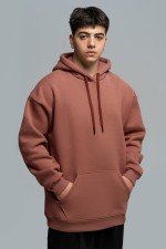 Толстовка худи оверсайз мужская утепленная цвет мокко Mocha color Hoodie OVERSIZE Man XS-44-Unisex-(Мужской) Толстовка худи оверсайз мужская утепленная цвет мокко