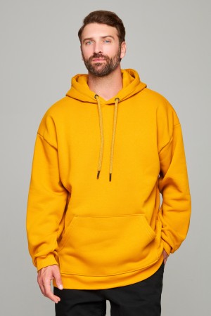 Худи толстовка Оверсайз Горчица мужская (унисекс)