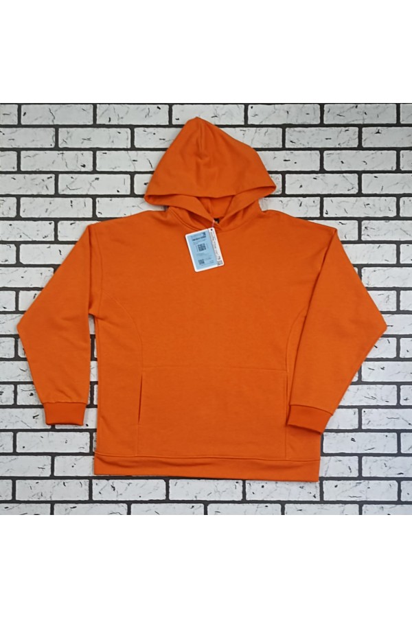 Оверсайз худи петельная без начеса оранжевая унисекс (мужская)   Магазин Толстовок Худи оверсайз без начеса мужские