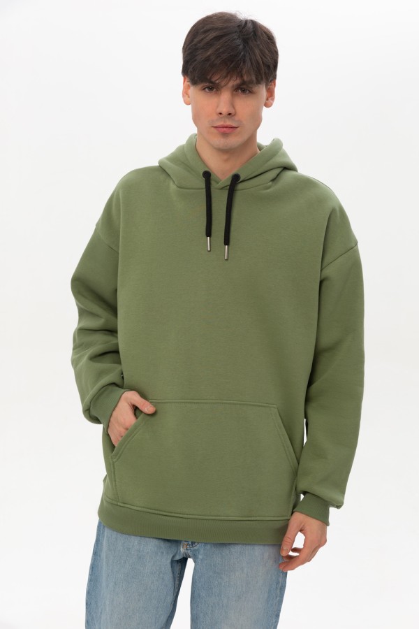  Palm Green color hoodie OVERSIZE unisex S-46-Unisex-(Мужской)    Худи Оверсайз Пальмовый зеленый унисекс 