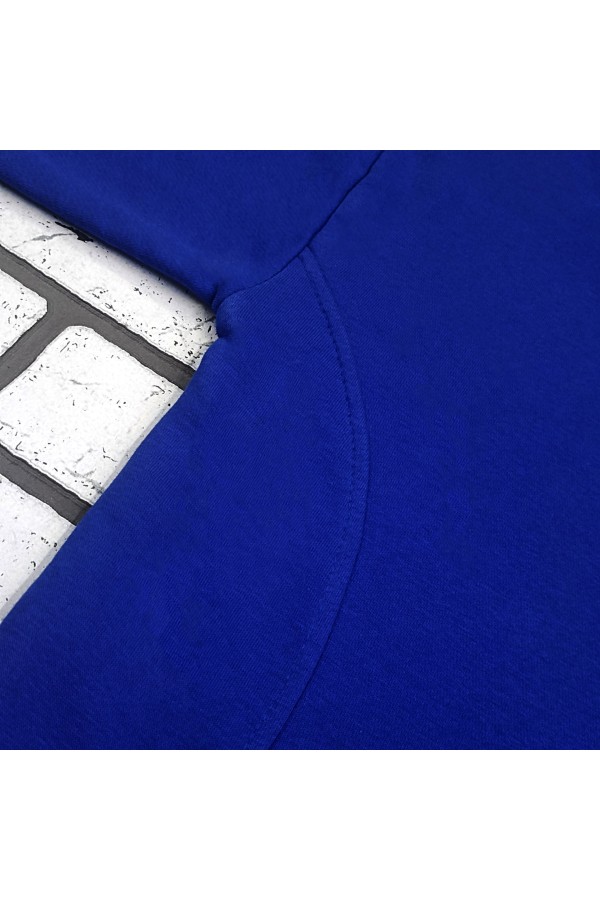 Оверсайз худи петельная без начеса ярко-синяя василек унисекс (мужская)   Магазин Толстовок Худи оверсайз без начеса мужские