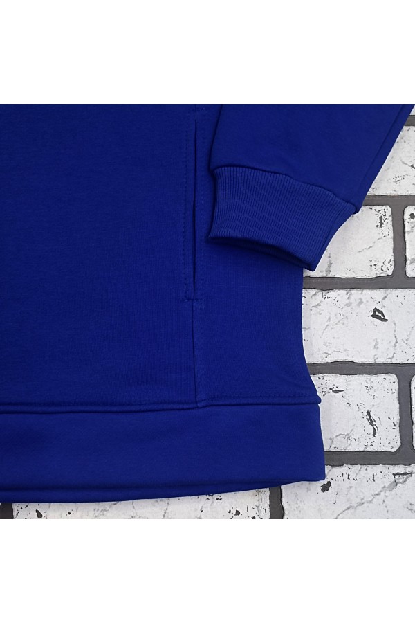 Оверсайз худи петельная без начеса ярко-синяя василек унисекс (мужская)   Магазин Толстовок Худи оверсайз без начеса мужские