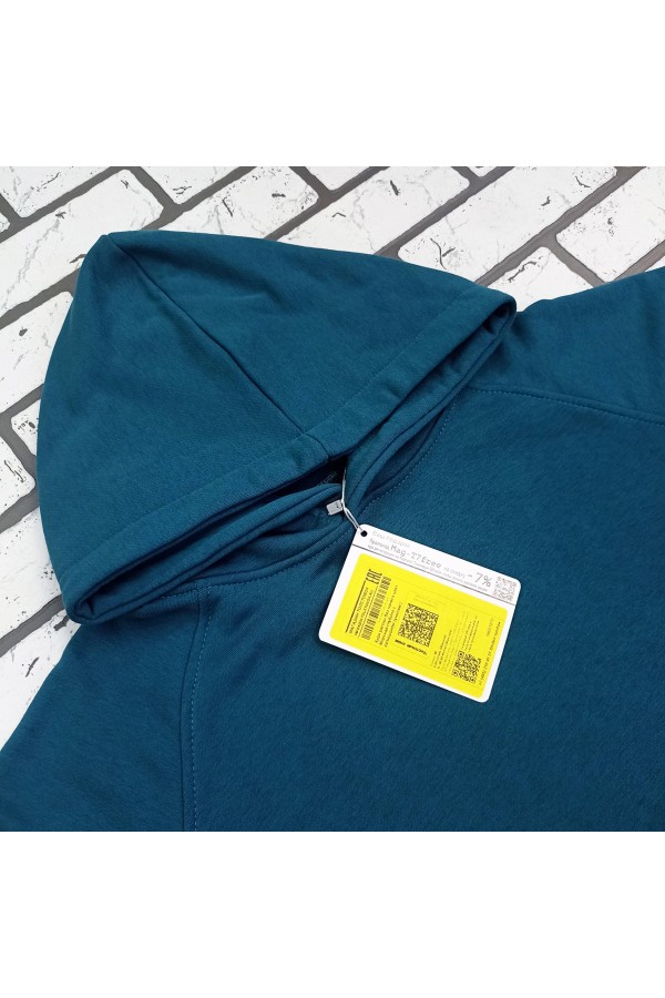 Худи оверсайз цвет морска глубина женская (унисекс)   Магазин Толстовок Женские теплые худи оверсайз с начесом