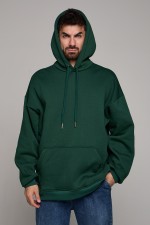  Dark Green color hoodie OVERSIZE man XS-44-Unisex-(Мужской)    Толстовка худи оверсайз цвет темно-зеленый мужская (унисекс) 