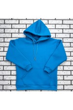 Худи оверсайз мужская бирюзовая утепленная (унисекс)   Магазин Толстовок Мужские теплые худи оверсайз с начесом