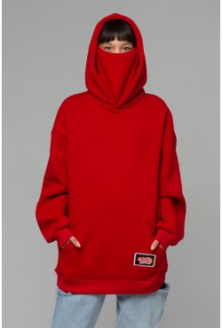 Red color hoodie OVERSIZE unisex - Красное Худи Оверсайз унисекс