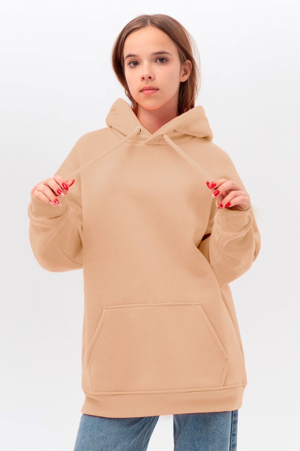  Teenage Oversized UNISEX Beige Hoodie XL-44-46-Teenage-(Подростковый)    Подростковое худи Oversize UNISEX Бежевый 