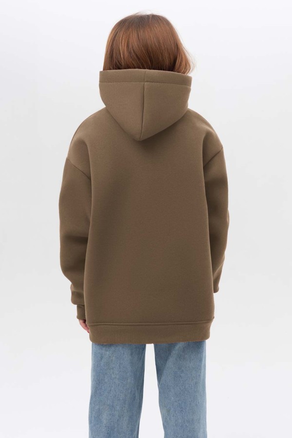 Подростковое худи Oversize UNISEX Какао   Магазин Толстовок Утепленные зимние худи оверсайз подростковые