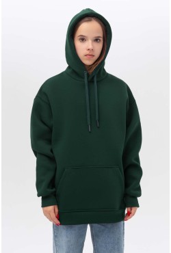 Подростковое худи Oversize UNISEX Тёмно-зелёный