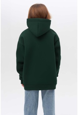 Подростковое худи Oversize UNISEX Тёмно-зелёный Подростковое худи Oversize UNISEX Тёмно-зелёный
