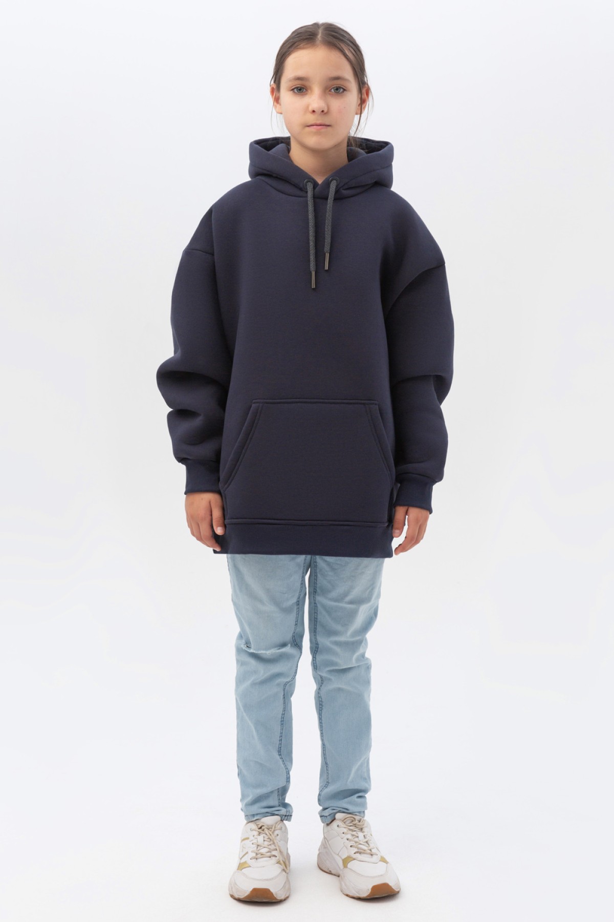 Подростковое худи Oversize UNISEX Графитовое — фото 3