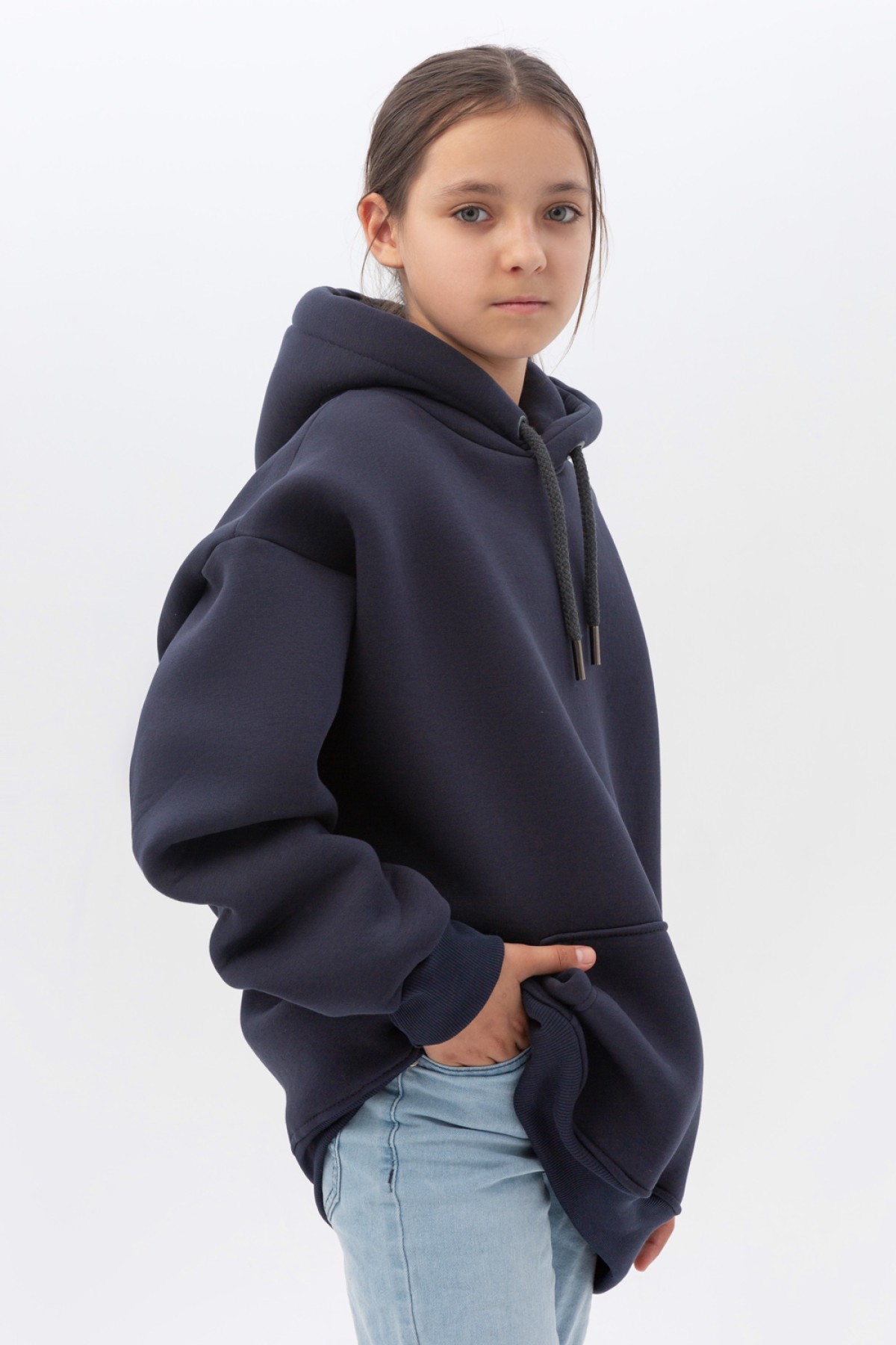 Подростковое худи Oversize UNISEX Графитовое — фото 4