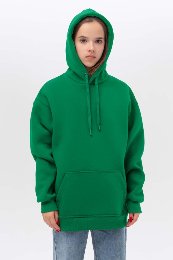  Teenage oversized UNISEX green XS-36-38-Teenage-(Подростковый)    Подростковое худи Oversize UNISEX ярко-зеленое 